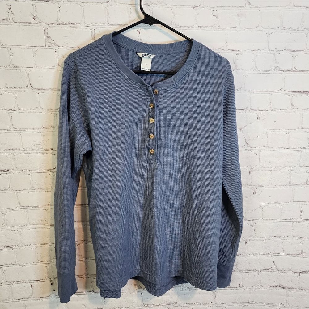 Men's Duluth Trading Co longsleeve button-up thermal shirt, size Large